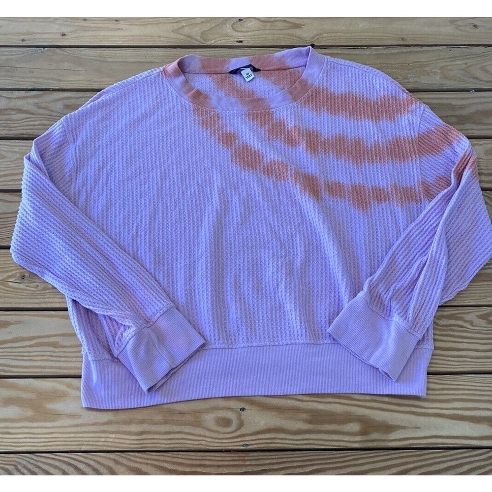 Supplies Tie Dye Waffle Knit Top Size Medium Women’s Pink